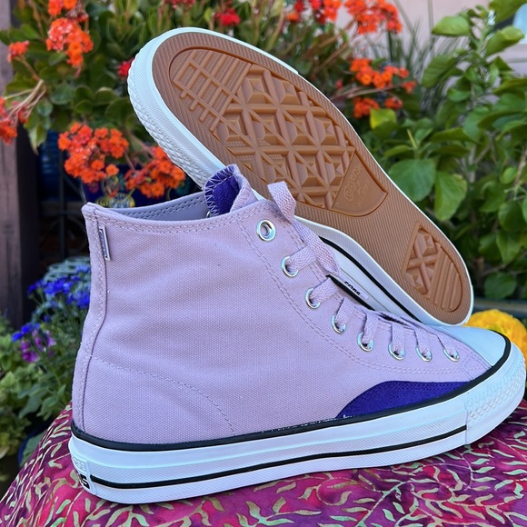 New Converse Pink & Purple CTAS Pro Hi Top Sneakers - Picture 17 of 17